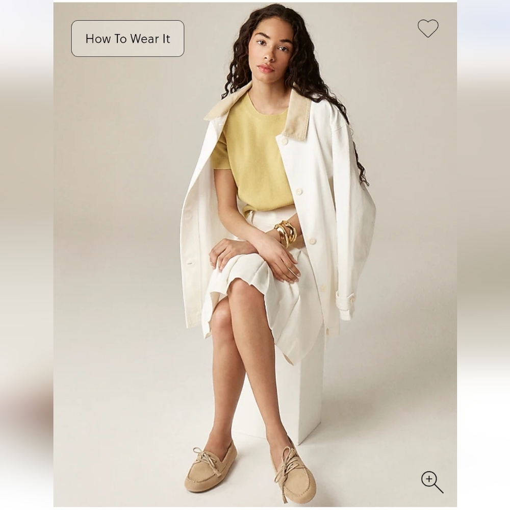 J Crew Tan Suede Moccasin Driving Loafer Boat Shoe - 10